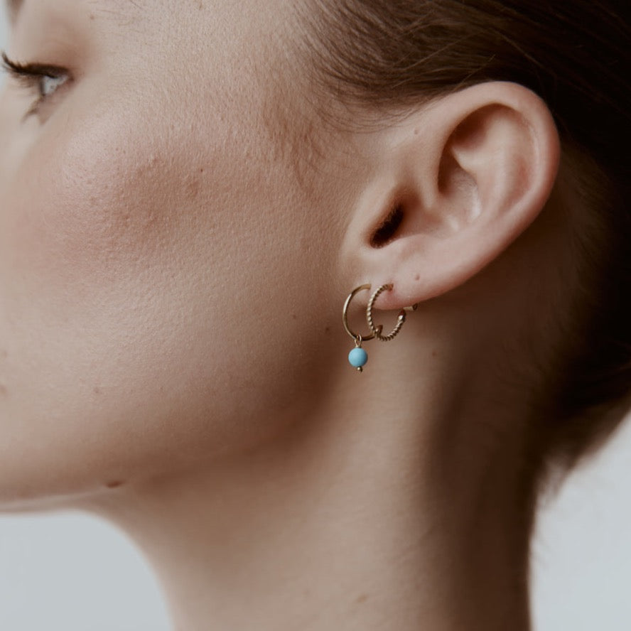 Silk & Steel Jewellery Superfine Mini Rope Hoops Silver