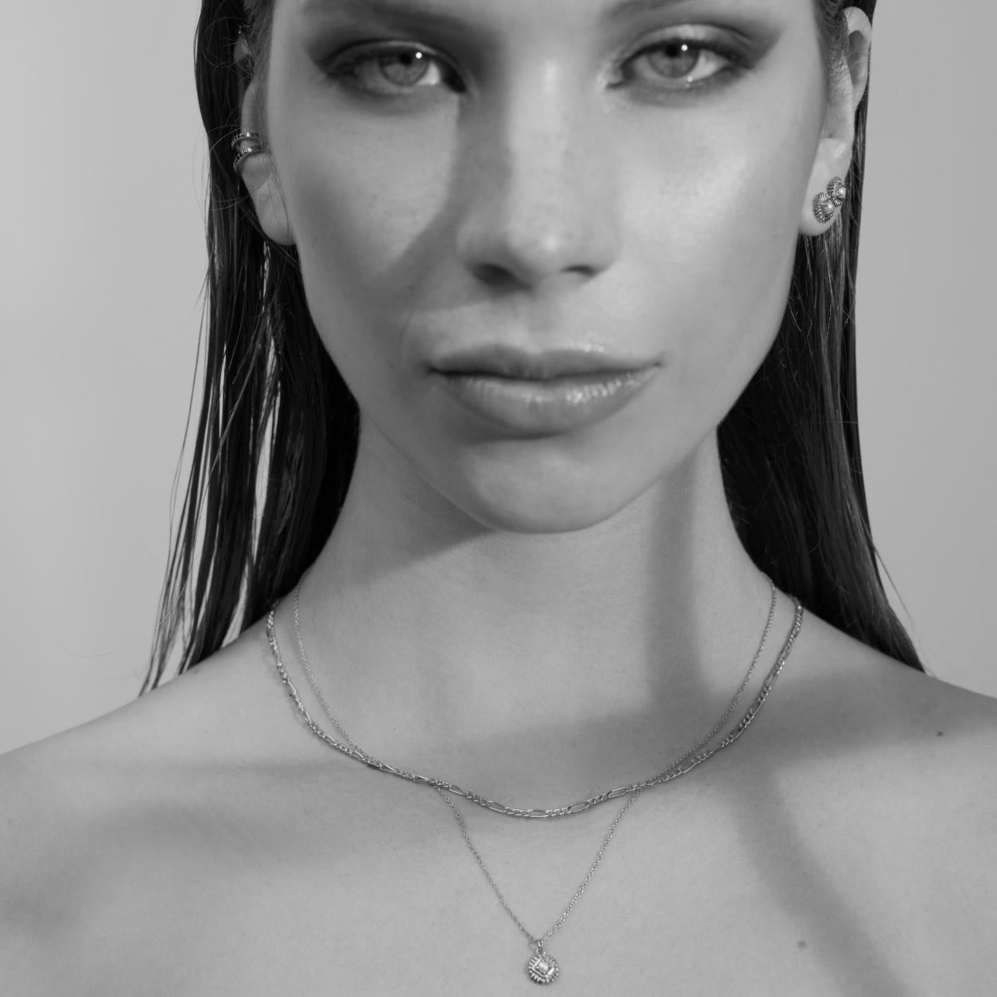 Silk & Steel Jewellery Figaro Fine Necklace - Silver