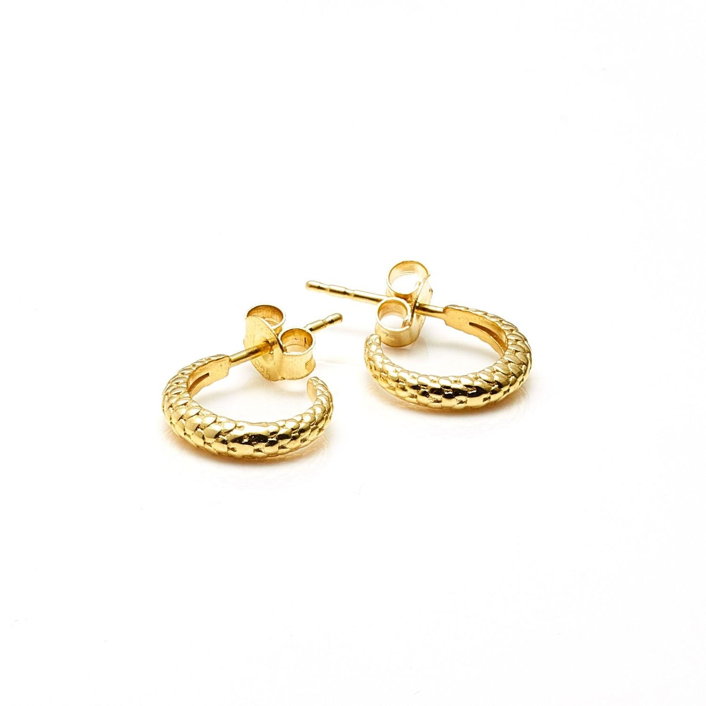 Silk & Steel Small Infinity Hoops Gold Sterling Silver