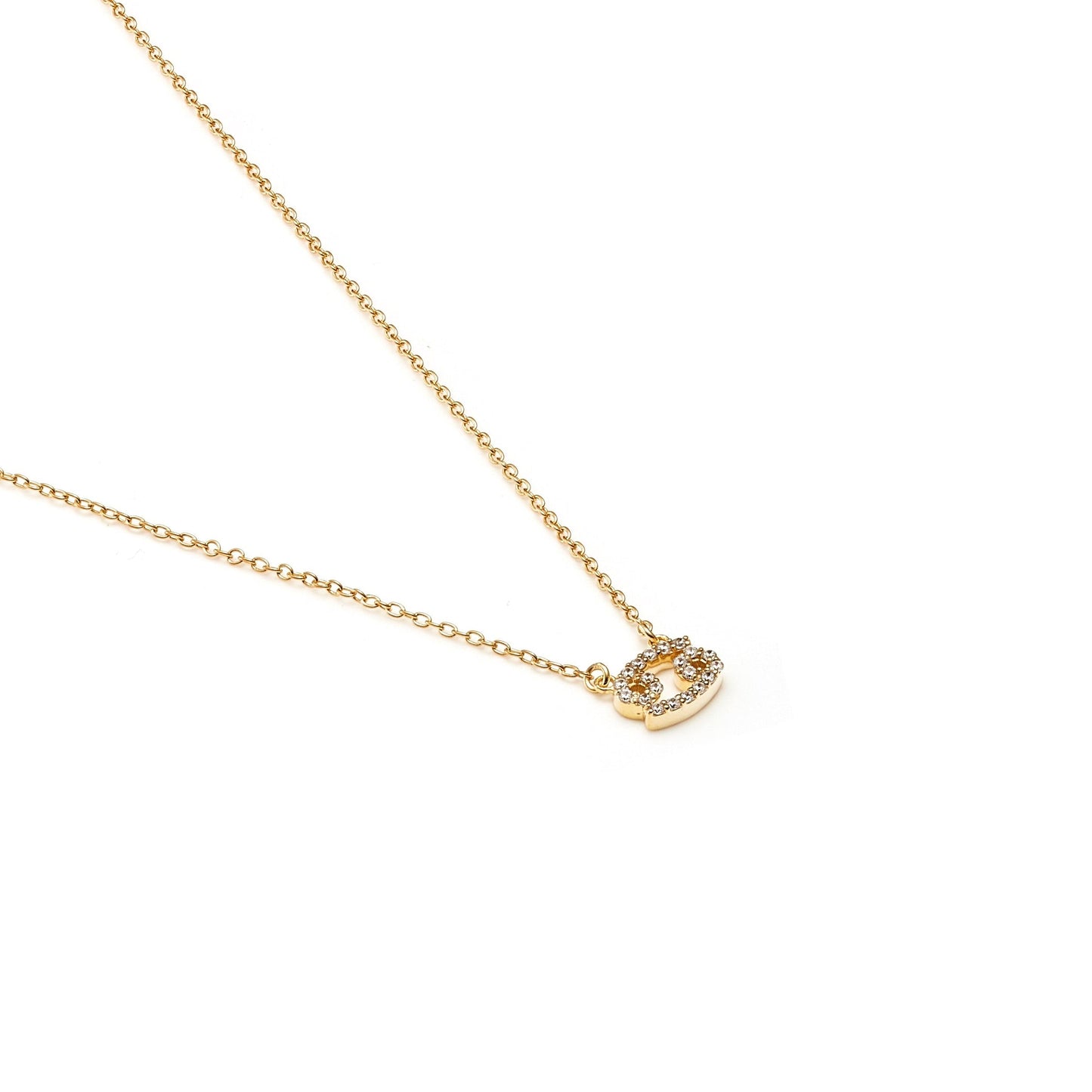 Silk & Steel Jewellery Cancer Star Sign Pendant Necklace in 14k gold-plated Sterling Silver with Cubic Zirconias