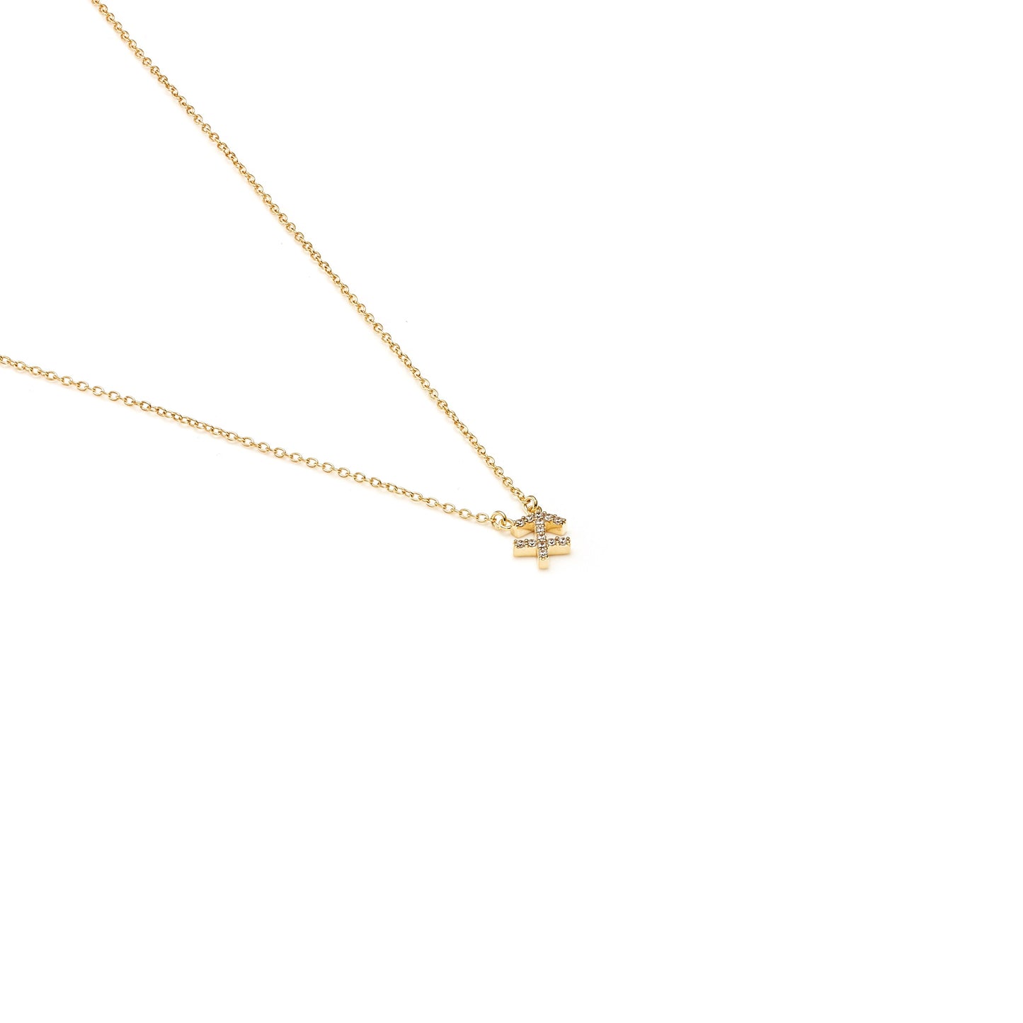 Silk & Steel Jewellery Sagittarius Star Sign Pendant Necklace in 14k gold-plated Sterling Silver with Cubic Zirconias