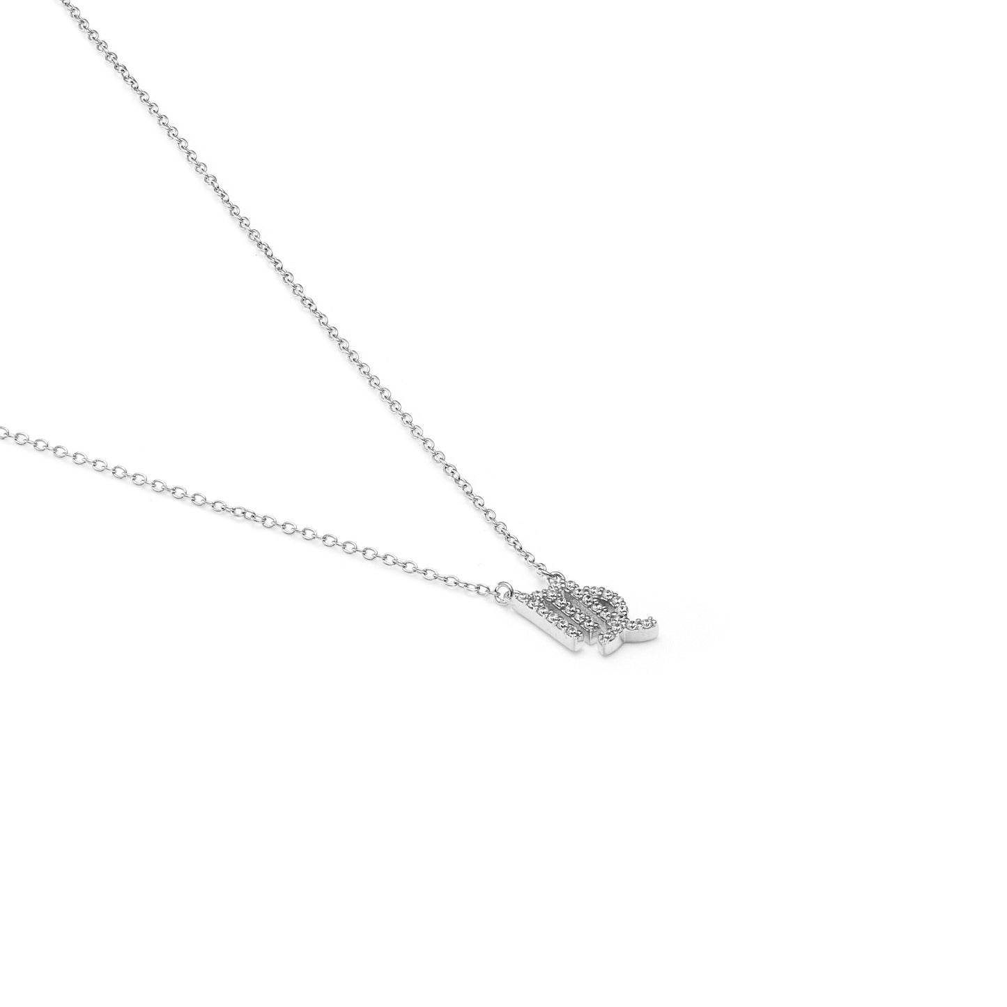 Silk & Steel Jewellery Virgo Star Sign Pendant Necklace in Sterling Silver with Cubic Zirconias