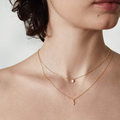 Silk & Steel Jewellery Superfine Mini Pearl Necklace Silver