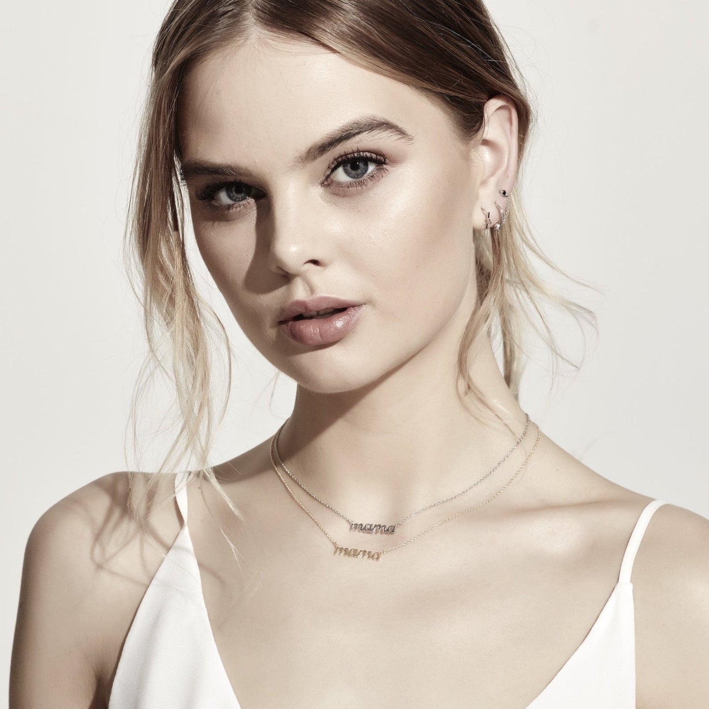 Silk & Steel Jewellery Superfine Mama Necklace Gold