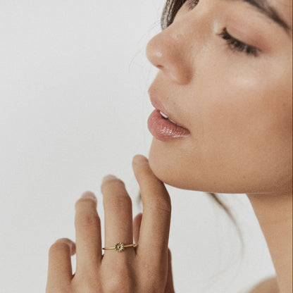 Silk & Steel Jewellery Superfine Daisy Ring Silver