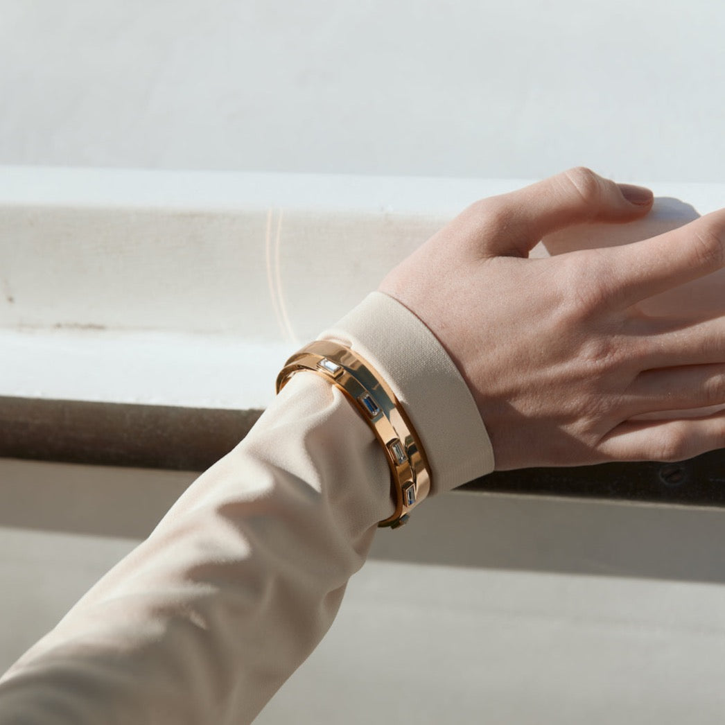 Silk & Steel Jewellery Luccia Bangle Gold
