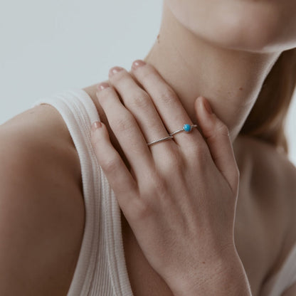 Silk & Steel Jewellery Superfine Mini Rope Ring Silver