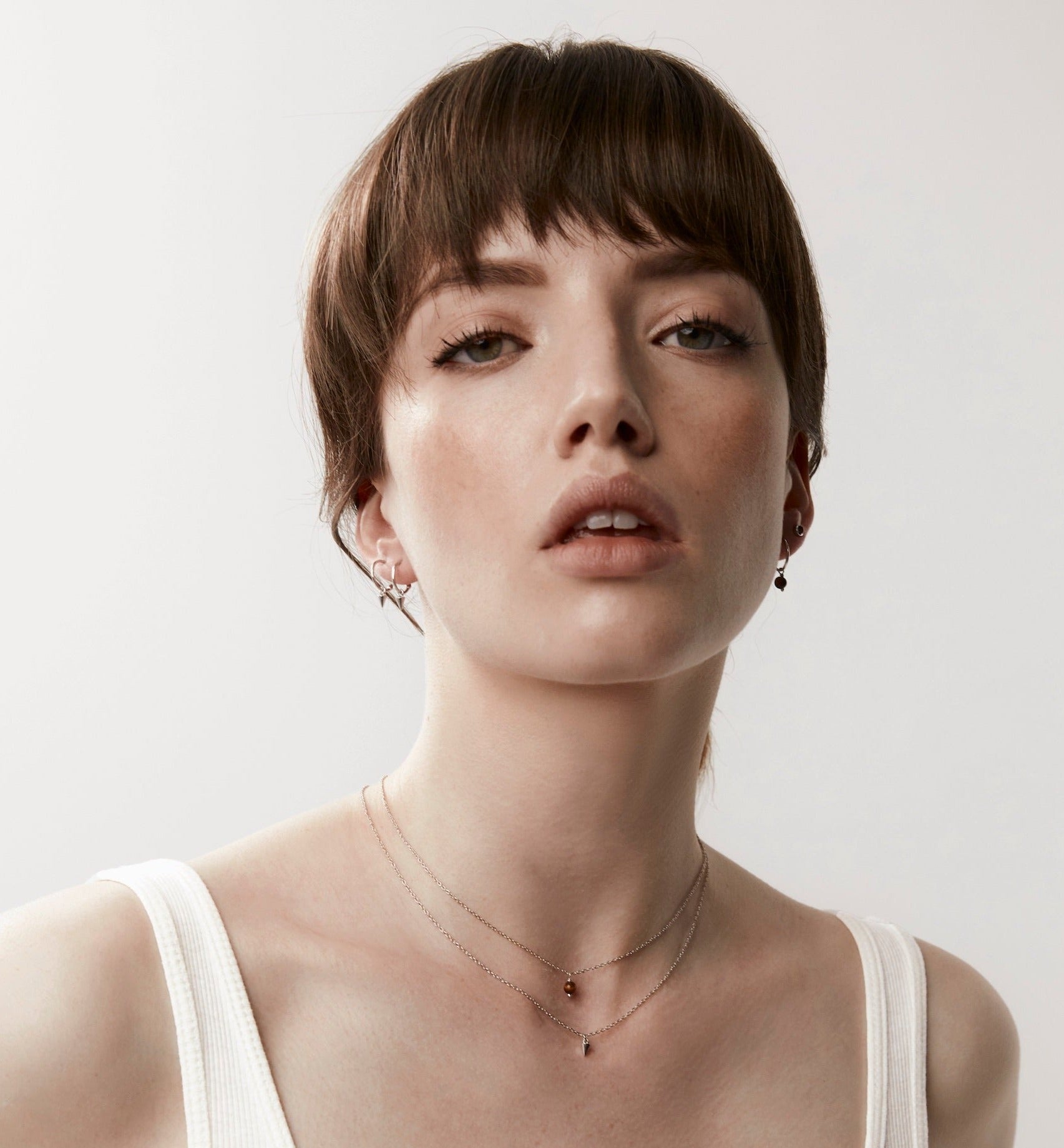 Silk & Steel Jewellery Superfine Mini Spike Necklace Silver