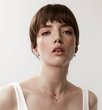 Silk & Steel Jewellery Superfine Mini Spike Necklace Gold