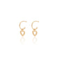 Silk & Steel Jewellery Superfine Cutout Heart Hoop Gold
