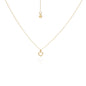 Silk & Steel Jewellery Superfine Mini Cutout Heart Necklace Gold