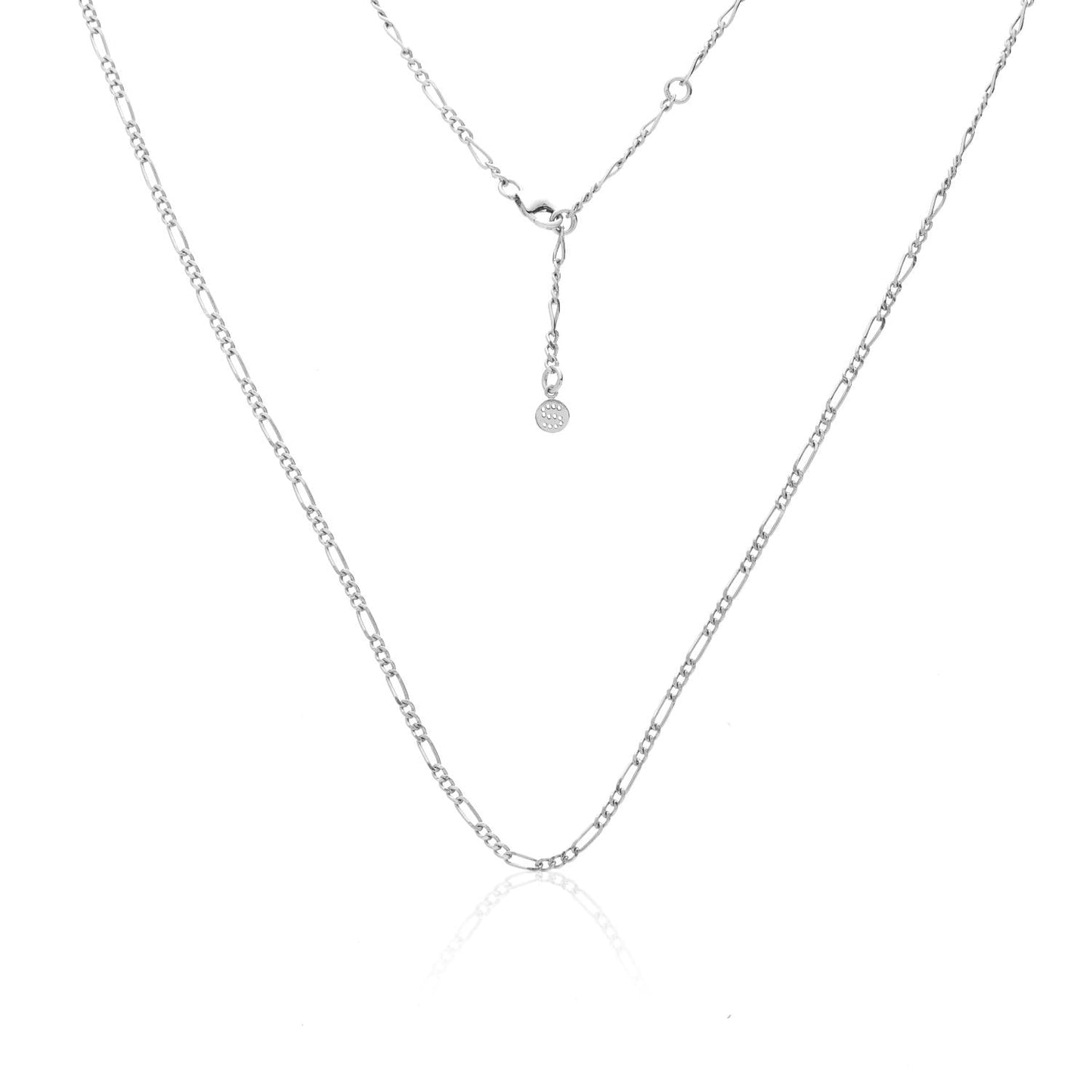 Silk & Steel Jewellery Figaro Fine Necklace - Silver