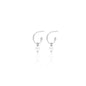 Silk & Steel Jewellery Superfine Mini Pearl Hoops Silver