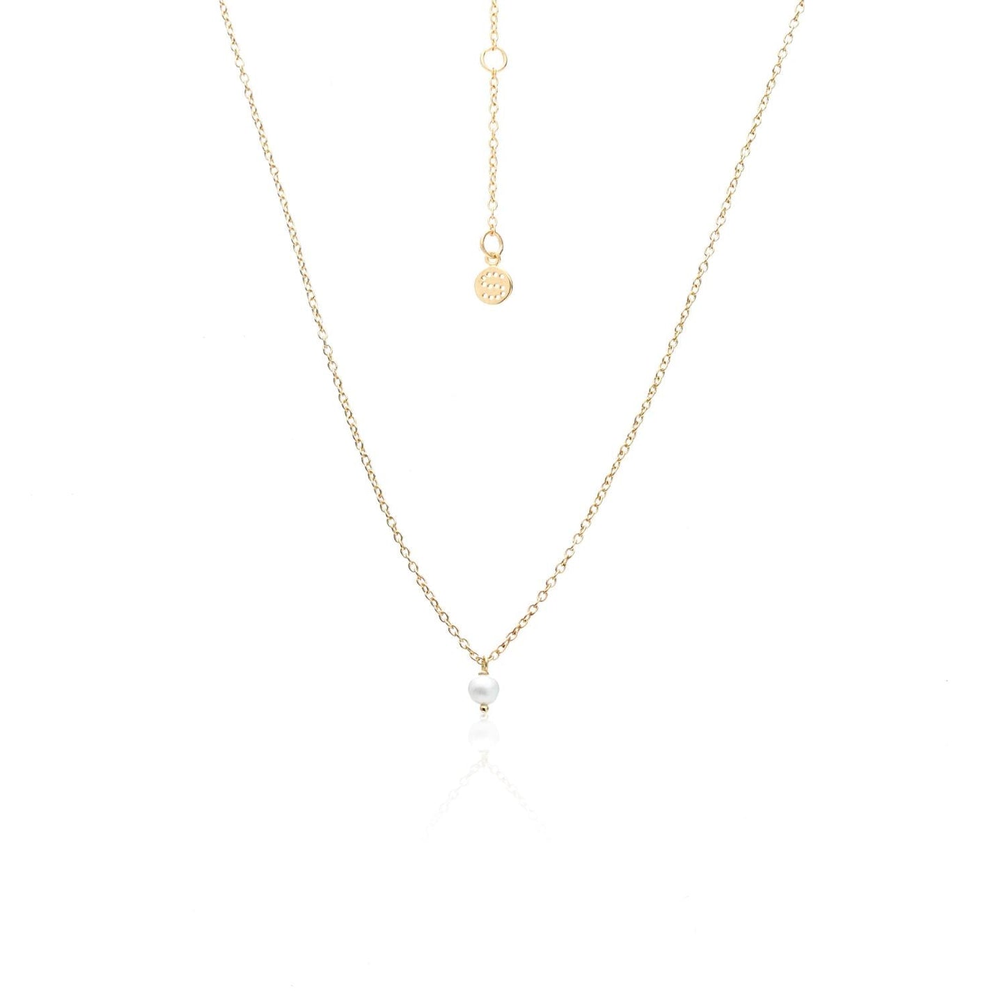 Silk & Steel Jewellery Superfine Mini Pearl Necklace Gold