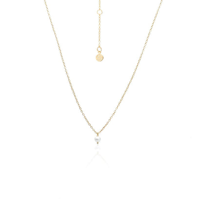 Silk & Steel Jewellery Superfine Mini Pearl Necklace Gold