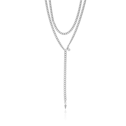 Silk & Steel Jewellery Assigned To Danger necklace stainless steel curb chain