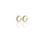 Silk & Steel Jewellery Superfine Petite Eternity Sleepers Black Spinel + Gold