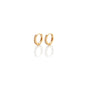 Silk & Steel Jewellery Superfine Petite Eternity Sleepers White Topaz + Gold