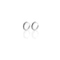 Silk & Steel Jewellery Superfine Petite Eternity Sleepers Black Spinel + Silver