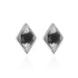 Silk & Steel Jewellery Superfine Keepsake Stud Black Spinel + Silver