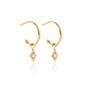 Silk & Steel Jewellery Superfine Keepsake Hoop Rose Quartz + Gold