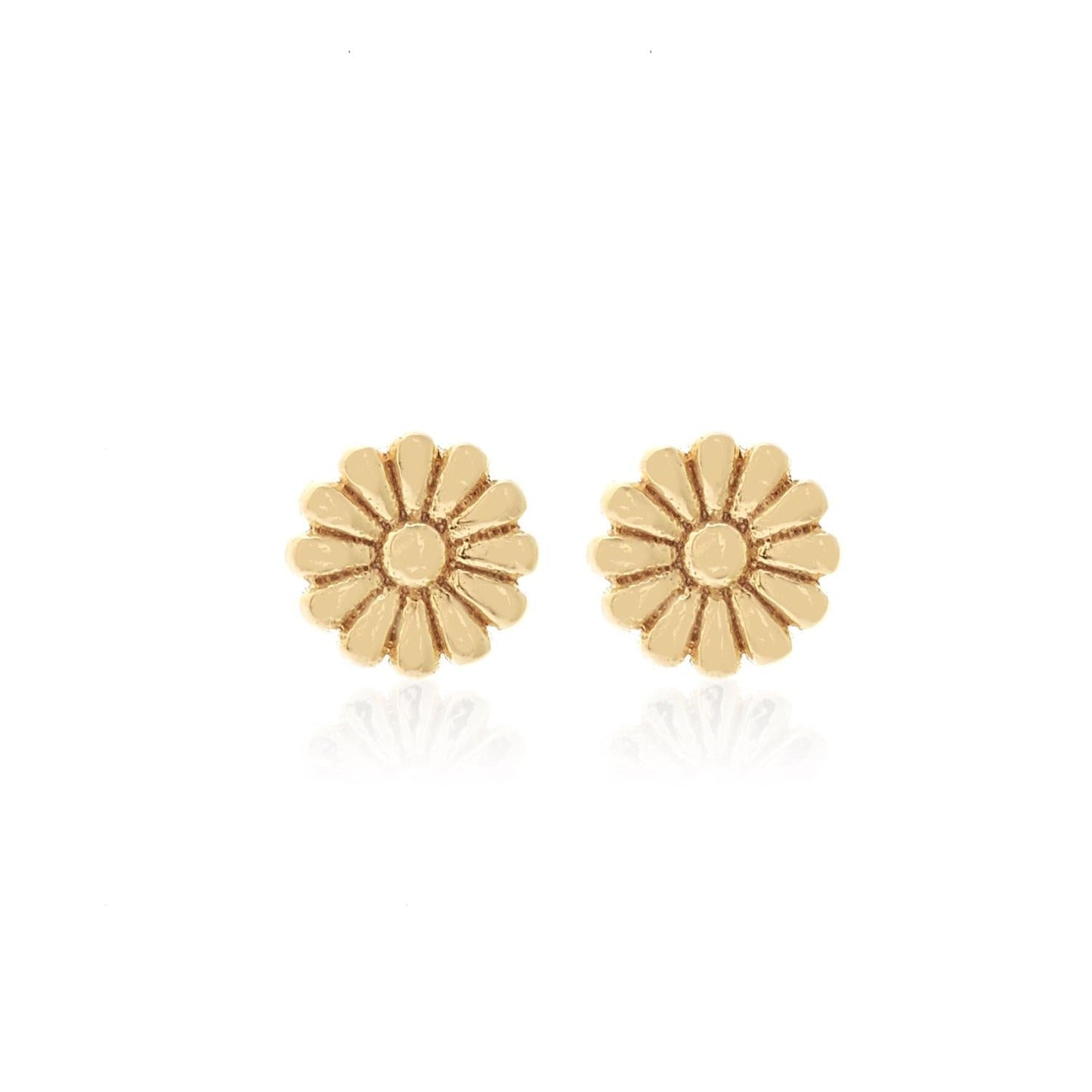 Silk & Steel Jewellery Superfine Daisy Stud Earrings Gold