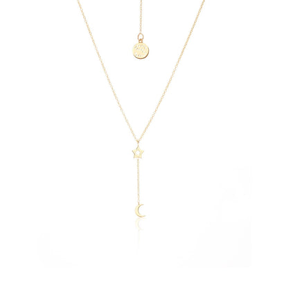 Silk & Steel Jewellery Superfine Starry Night Necklace Gold