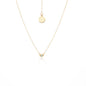 Silk & Steel Jewellery Superfine Keepsake Necklace Blue Topaz + Gold
