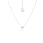 Silk & Steel Jewellery Superfine Keepsake Necklace Blue Topaz + Silver