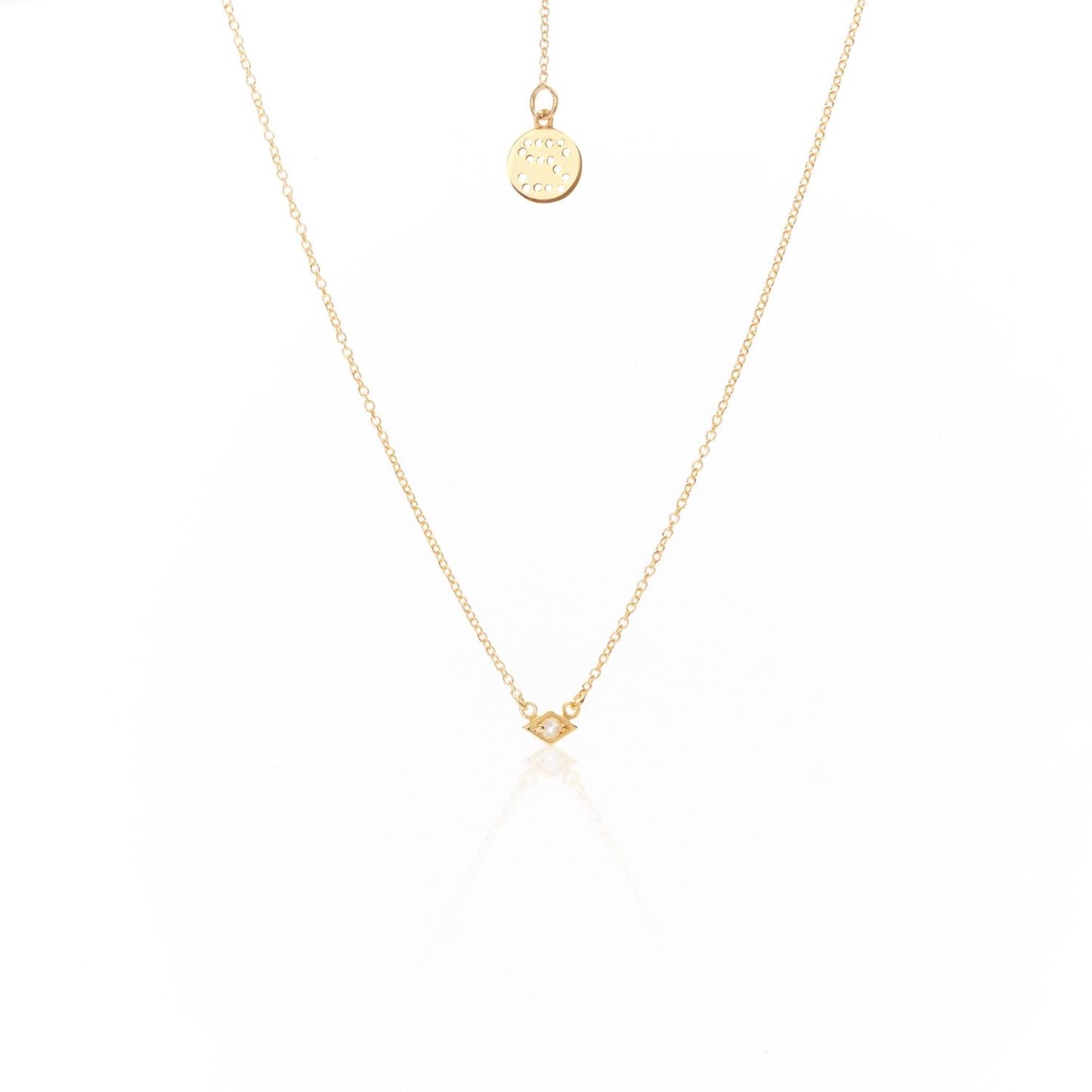 Silk & Steel Jewellery Superfine Keepsake Necklace Rose Quartz + Gold 