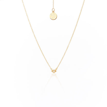 Silk & Steel Jewellery Superfine Keepsake Necklace Rose Quartz + Gold 