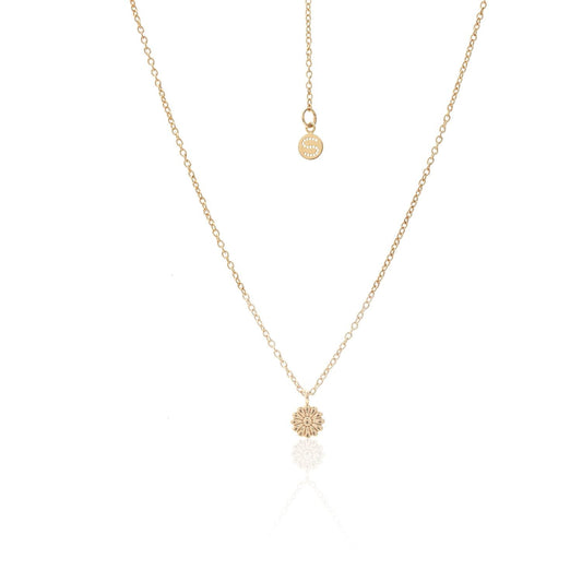 Silk & Steel Jewellery Superfine Daisy Necklace Gold