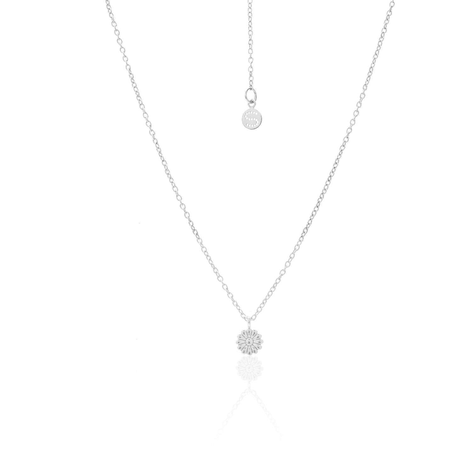Silk & Steel Jewellery Superfine Daisy Necklace Silver