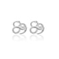 Silk & Steel Superfine Talisman Petite Serpent Studs Silver
