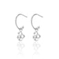 Silk & Steel Superfine Talisman Petite Serpent Hoops Silver