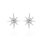 Silk & Steel Jewellery Superfine Talisman Petite Star Studs White Topaz + Silver