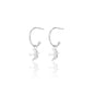 Silk & Steel Jewellery Superfine Talisman Petite Swallow Hoops Silver