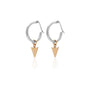 Silk & Steel Jewellery Two-Tone Kate Hoops Silver + Gold
