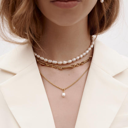 Silk & Steel Jewellery Luxe Necklace Gold Stainless Steel