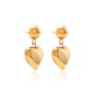 Silk & Steel Cupid drop earrings in 14k gold-plated stainless steel.