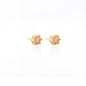 Silk & Steel Harmony stud earrings with rose quartz in 14k gold-plated sterling silver.