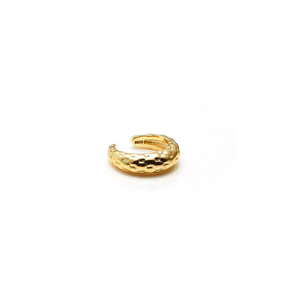 Silk & Steel Infinity Ear Cuff Gold Sterling Silver 