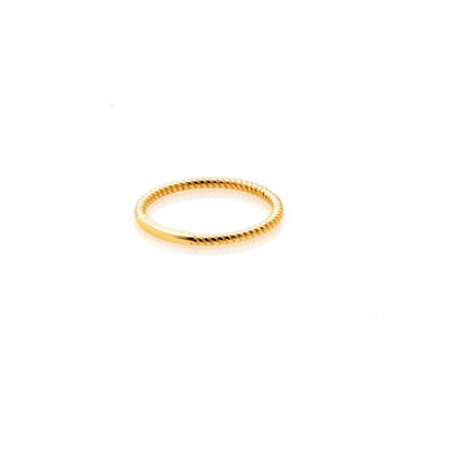 Silk & Steel Jewellery Superfine Mini Rope Ring Gold