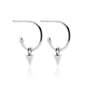 Silk & Steel Jewellery Superfine Mini Spike Hoops Silver