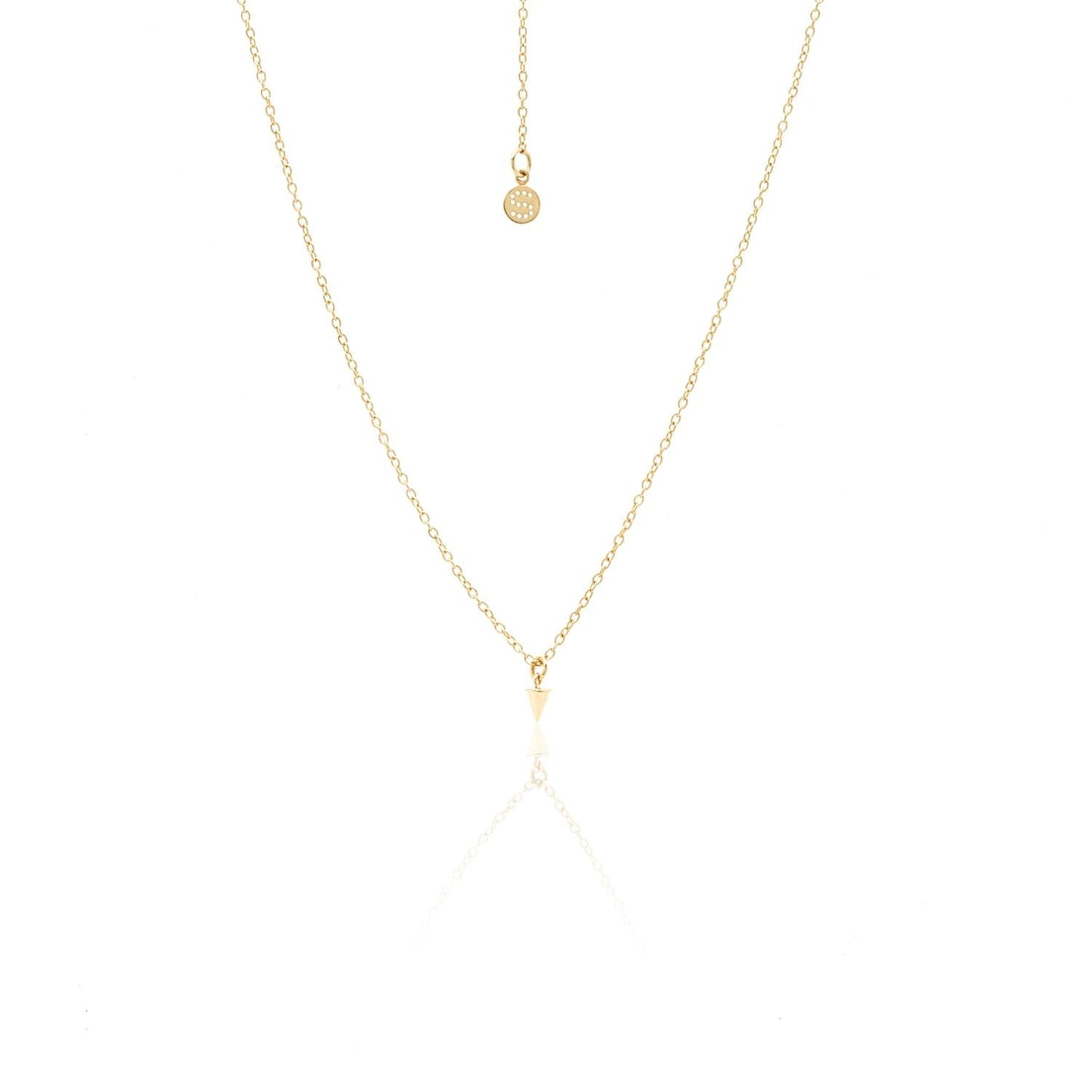 Silk & Steel Jewellery Superfine Mini Spike Necklace Gold