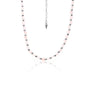 Silk & Steel Jewellery Rose Necklace Rose Quartz + Silver
