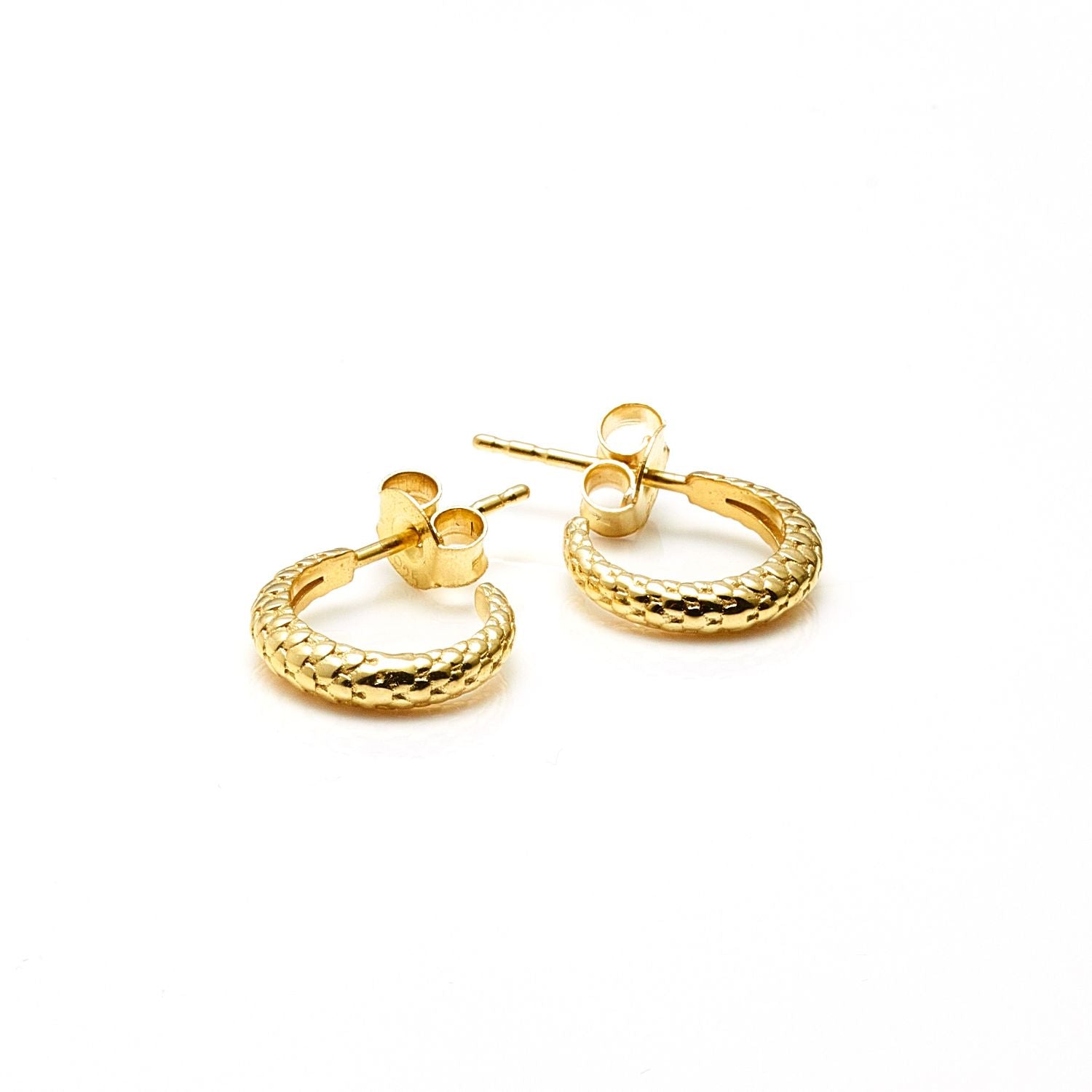 Silk & Steel Small Infinity Hoops Gold Sterling Silver 
