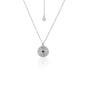 Silk & Steel Solace Necklace with black spinel in rhodium-plated sterling silver