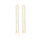 Silk & Steel Jewellery Superfine Spike Thread Earrings Gold