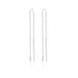 Silk & Steel Jewellery Superfine Spike Thread Earrings Silver